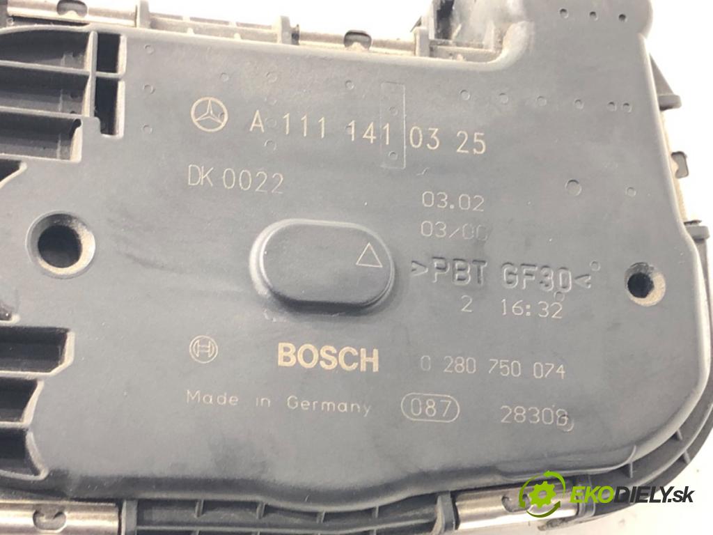 MERCEDES-BENZ KLASA C (W203) 2000 - 2007    C 200 Kompressor (203.042) 120 kW [163 KM] benzyna 2002 - 2007  škrtíci klapka A1111410325 (Škrticí klapky)