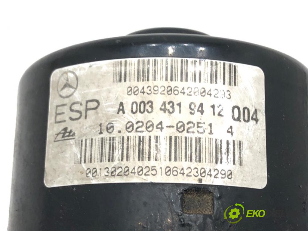 MERCEDES-BENZ KLASA C (W203) 2000 - 2007    C 200 Kompressor (203.042) 120 kW [163 KM] benzyna 2002 - 2007  Pumpa ABS A0034319412 (Pumpa ABS)