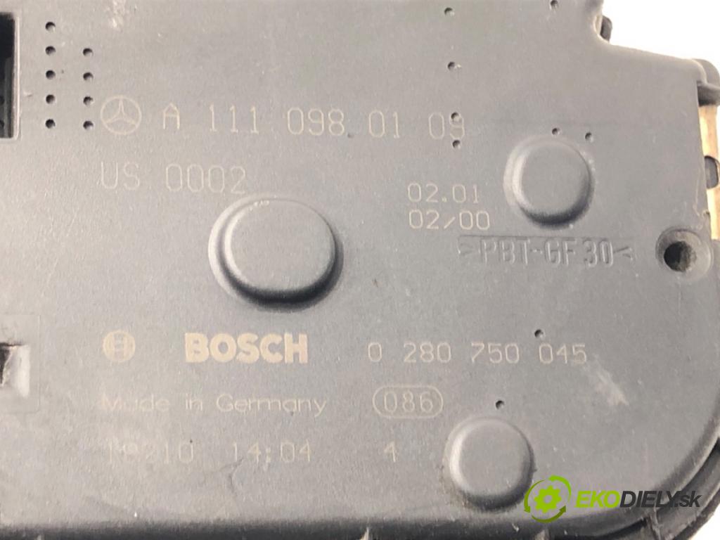 MERCEDES-BENZ KLASA C (W203) 2000 - 2007    C 200 Kompressor (203.042) 120 kW [163 KM] benzyna 2002 - 2007  Škrtiaca klapka 1110980109 (Škrtiace klapky)