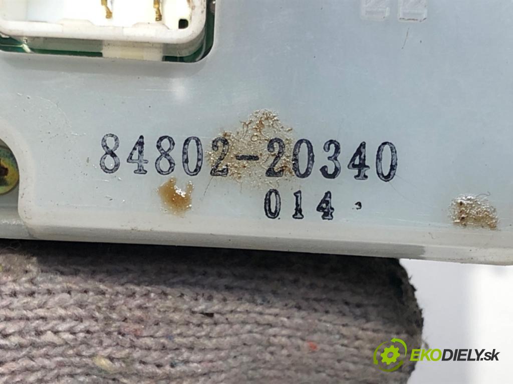 TOYOTA CELICA coupe (_T23_) 1999 - 2006    1.8 16V VT-i (ZZT230_) 105 kW [143 KM] benzyna 1999 - 2005  přepínač oken 84802-20340 (Ovládaní topení a přepínače)