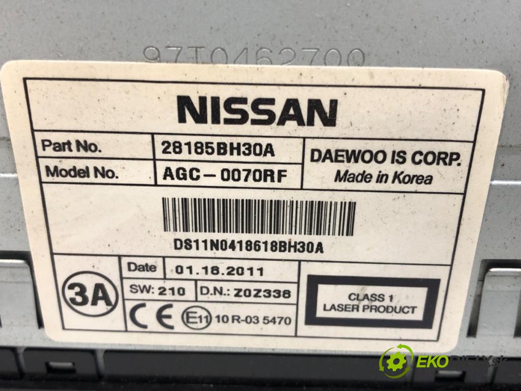 NISSAN QASHQAI / QASHQAI +2 I (J10, NJ10, JJ10E) 2006 - 2014    2.0 dCi 110 kW [150 KM] olej napędowy 2007 - 2013  RADIO 28185BH30A (Audio zariadenie)
