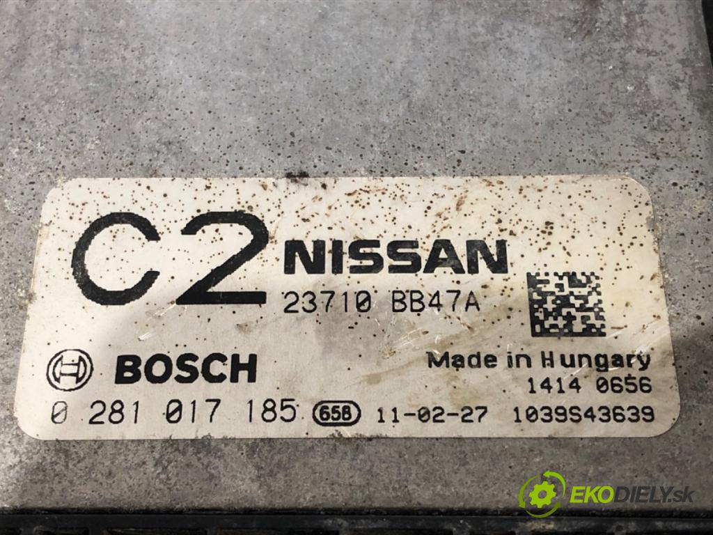 NISSAN QASHQAI / QASHQAI +2 I (J10, NJ10, JJ10E) 2006 - 2014    2.0 dCi 110 kW [150 KM] olej napędowy 2007 - 2013  riadiaca jednotka Motor 23710BB47A (Riadiaca jednotka)
