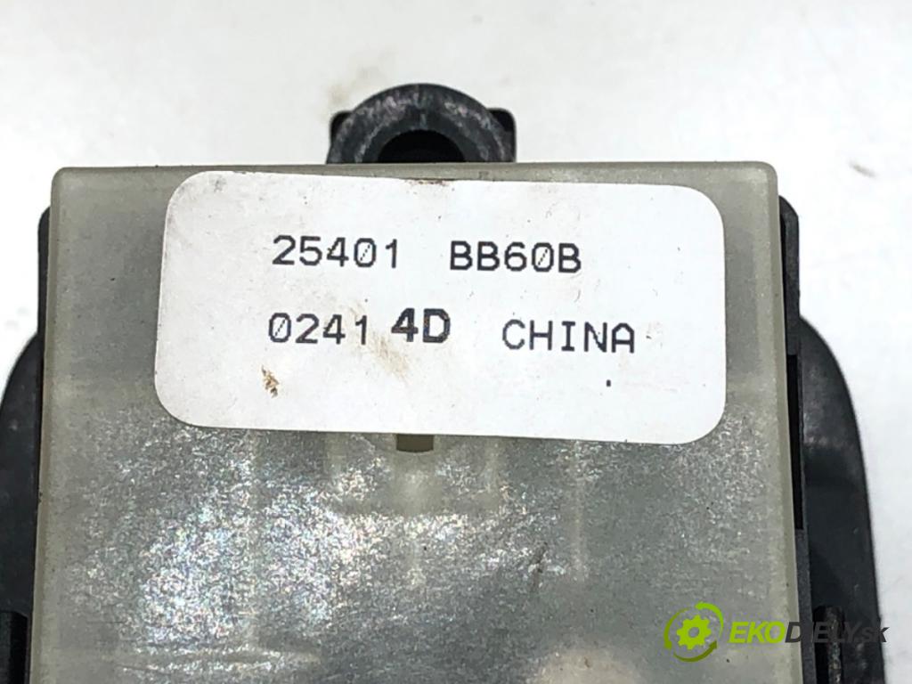 NISSAN QASHQAI / QASHQAI +2 I (J10, NJ10, JJ10E) 2006 - 2014    2.0 dCi 110 kW [150 KM] olej napędowy 2007 - 2013  Prepínač okien 25401 BB60B (Prepínač/spínač/tlačidlo a ovládač kúrenia)