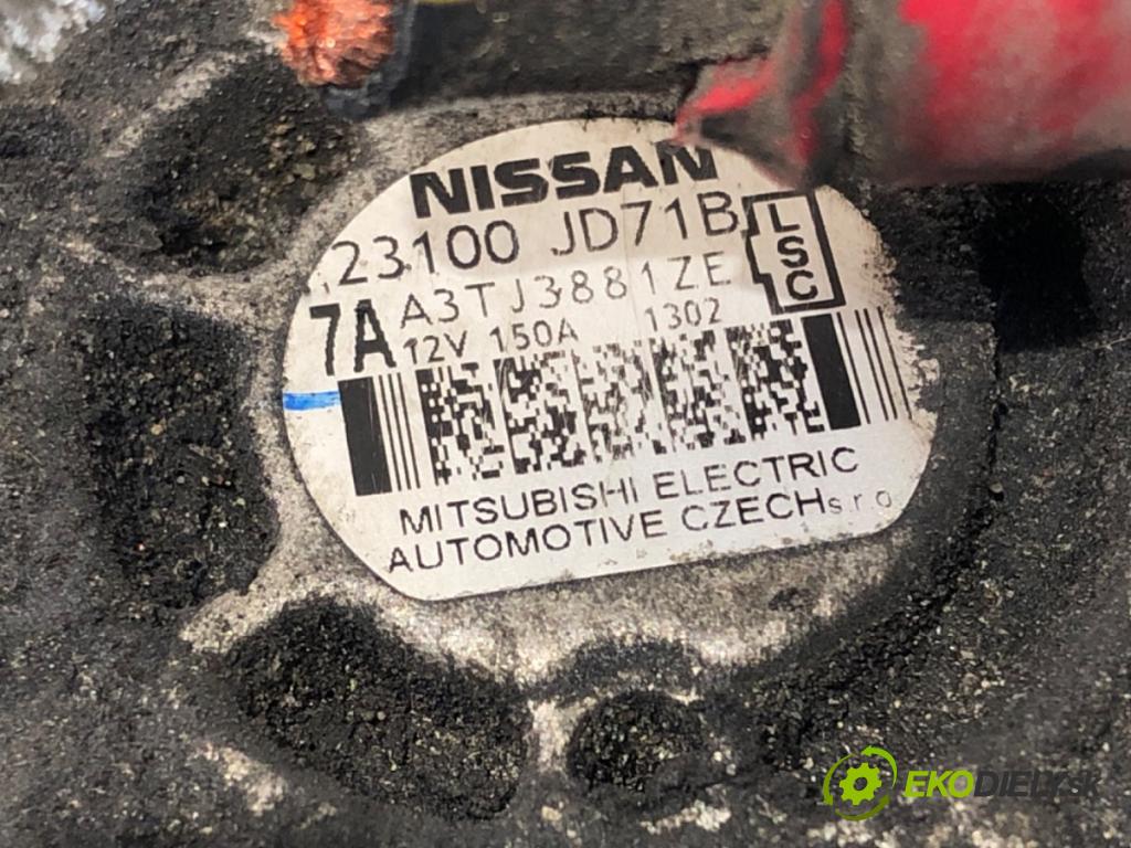 NISSAN QASHQAI / QASHQAI +2 I (J10, NJ10, JJ10E) 2006 - 2014    2.0 dCi 110 kW [150 KM] olej napędowy 2007 - 2013  Alternátor 23100-JD71B (Alternátor)