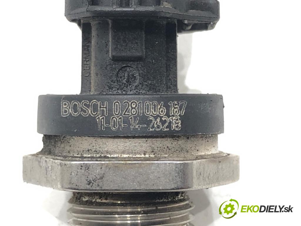 NISSAN QASHQAI / QASHQAI +2 I (J10, NJ10, JJ10E) 2006 - 2014    2.0 dCi 110 kW [150 KM] olej napędowy 2007 - 2013  Snímač tlaku paliva 0281006187 (Snímač)