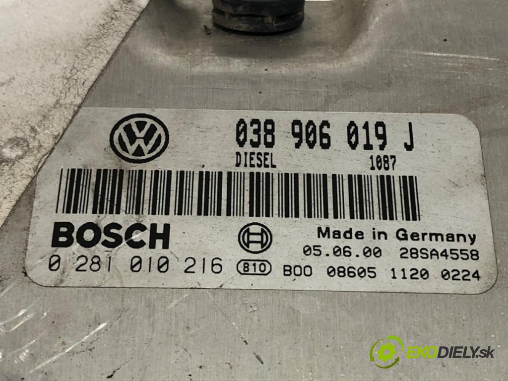 VW SHARAN (7M8, 7M9, 7M6) 1995 - 2010    1.9 TDI 85 kW [115 KM] olej napędowy 2000 - 2010  riadiaca jednotka Motor 038906019J (Riadiaca jednotka)
