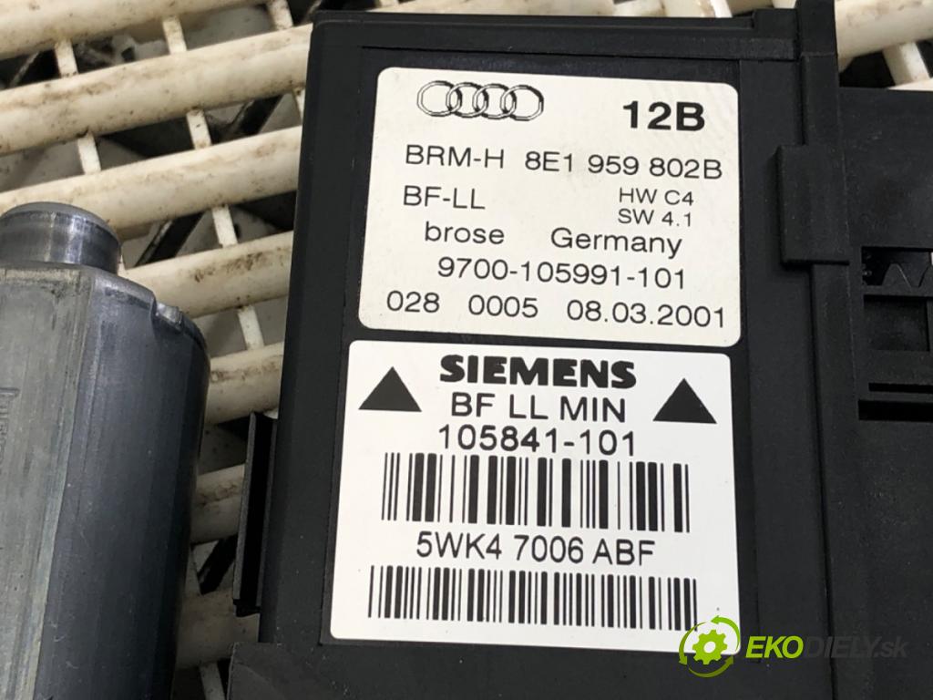 AUDI A4 B6 (8E2) 2000 - 2005    2.0 96 kW [130 KM] benzyna 2000 - 2004  mechanismus okna pravý přední část 8E1959802B