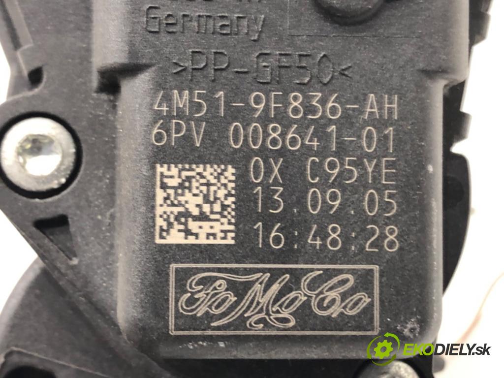 MAZDA 3 (BK) 2003 - 2009    1.6 DI Turbo 80 kW [109 KM] olej napędowy 2004 - 2009  Potenciometer plynu 4M51-9F836-AH (Pedále)