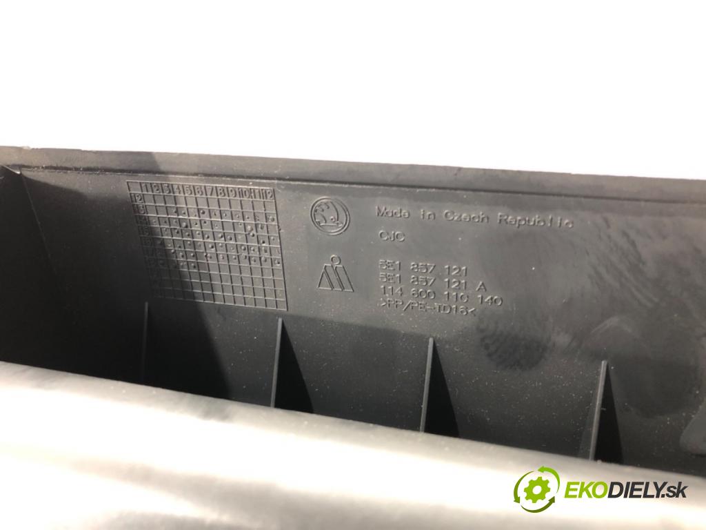 SKODA OCTAVIA III (5E3, NL3, NR3) 2012 - 2022    1.6 TDI 66 kW [90 KM] olej napędowy 2012 - 2022  Priehradka, kastlík spolujazdca 5E1857121A (Priehradka, kastlík)