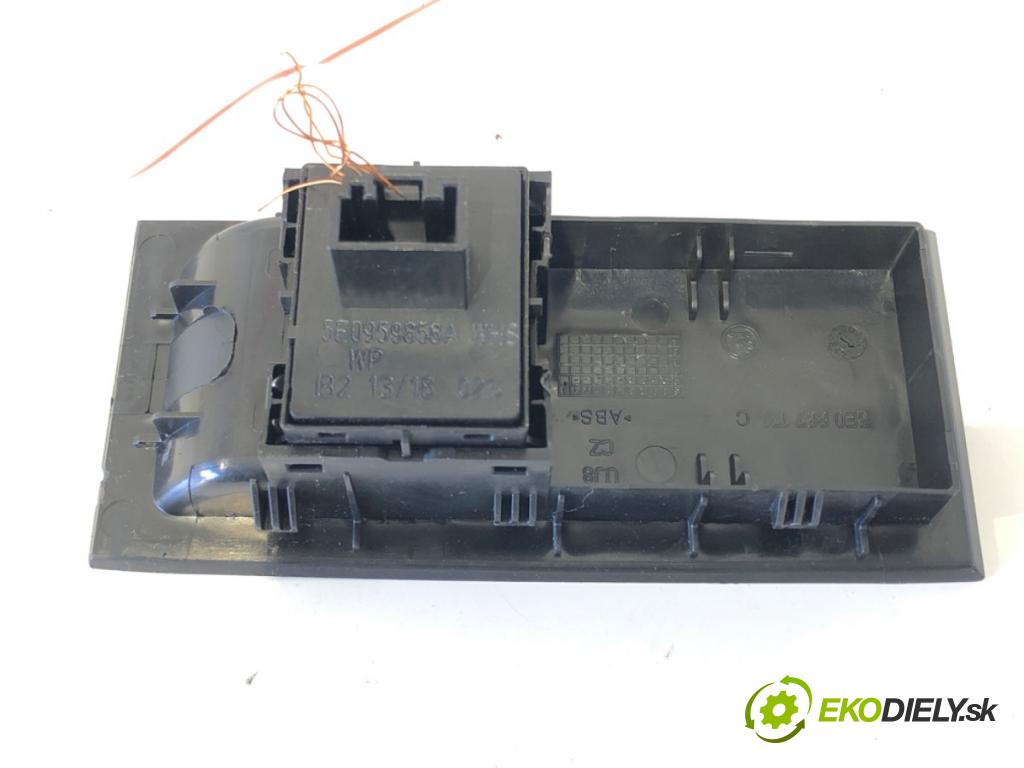 SKODA OCTAVIA III (5E3, NL3, NR3) 2012 - 2022    1.6 TDI 66 kW [90 KM] olej napędowy 2012 - 2022  Prepínač okien 5E0959858A (Prepínač/spínač/tlačidlo a ovládač kúrenia)