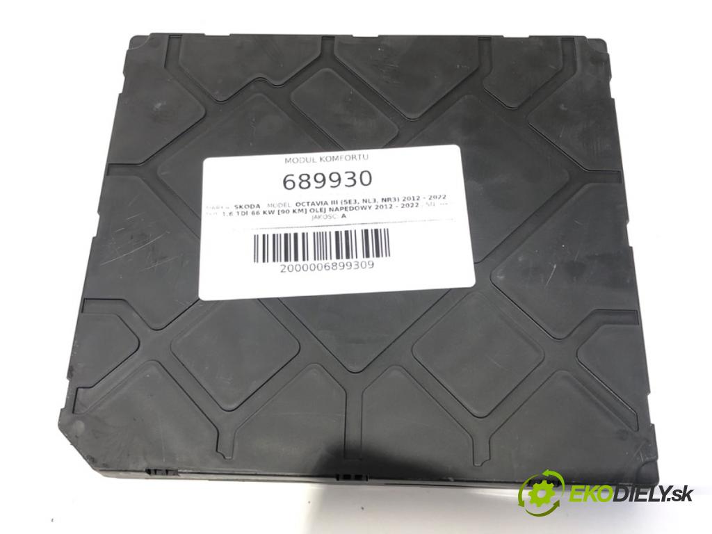 SKODA OCTAVIA III (5E3, NL3, NR3) 2012 - 2022    1.6 TDI 66 kW [90 KM] olej napędowy 2012 - 2022  Modul komfortu 5Q0937084CM (Modul komfortu)