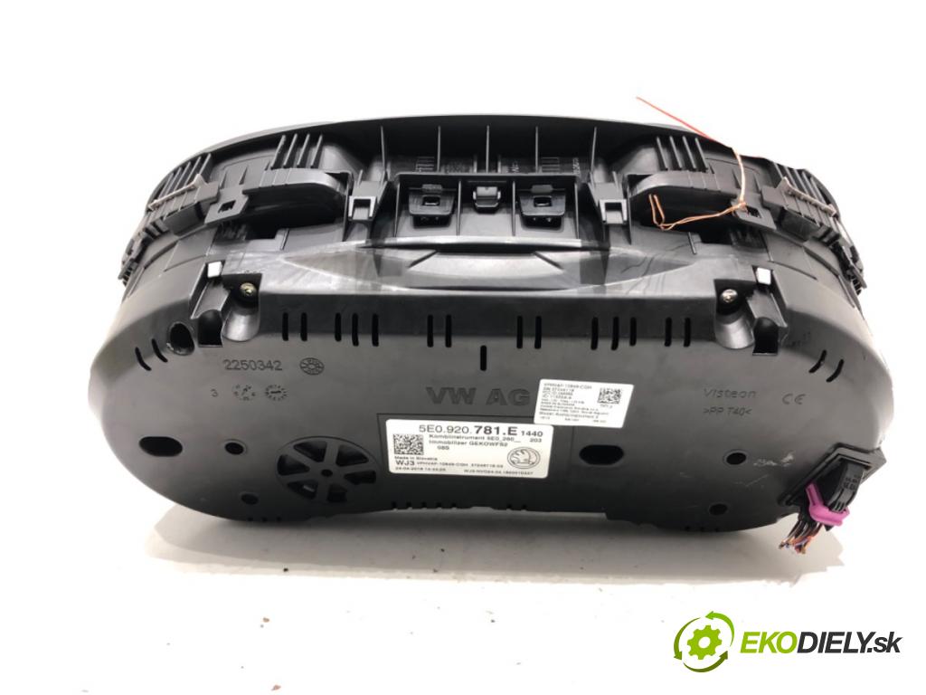 SKODA OCTAVIA III (5E3, NL3, NR3) 2012 - 2022    1.6 TDI 66 kW [90 KM] olej napędowy 2012 - 2022  Prístrojovka 5E0920781E (Prístrojová doska, displej)
