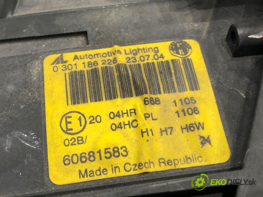 ALFA ROMEO GT (937_) 2003 - 2010    2.0 JTS (937CXH1A, 937CXH11) 121 kW [165 KM] benzyna 2003 - 2010  světlomet pravý přední část 60681583