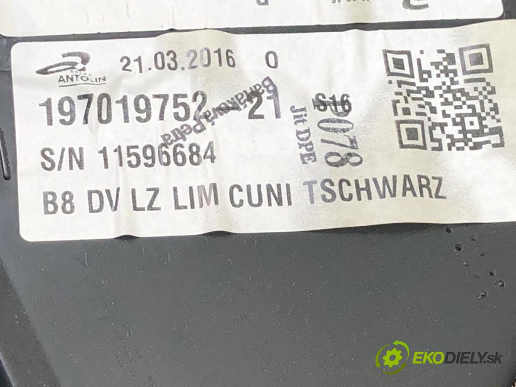 VW PASSAT B8 sedan 2016 132 kW 1.8 TSI 1798 čalúnenie Dvere ľavy zad