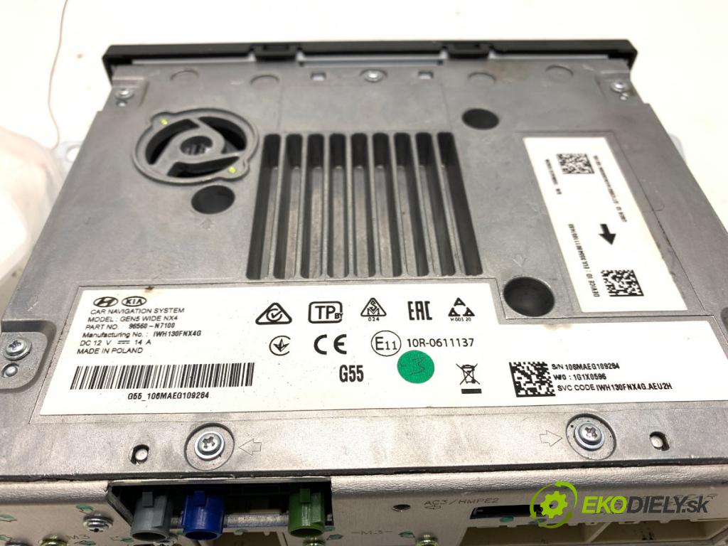HYUNDAI TUCSON (NX4E, NX4A) 2020 - 2022    1.6 T-GDi 110 kW [150 KM] benzyna 2021 - 2022  RADIO Navigácia 96560-N7100 (Audio zariadenie)