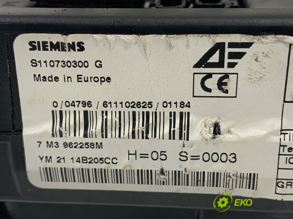 VW SHARAN (7M8, 7M9, 7M6) 1995 - 2010    1.8 T 20V 110 kW [150 KM] benzyna 1997 - 2010  Modul BSI 7M3962258M (Poistkové skrinky)