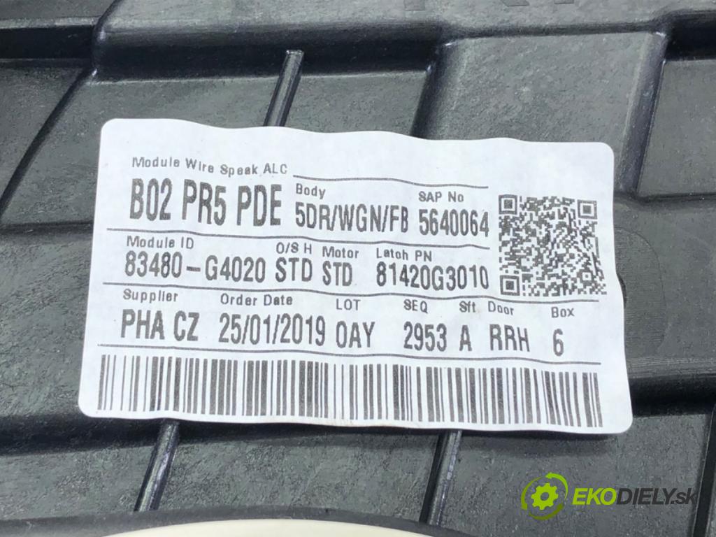 HYUNDAI i30 (PDE, PD, PDEN) 2016 - 2022    1.4 MPI 74 kW [100 KM] benzyna 2016 - 2022  mechanismus okna pravý zadní část 83460-G3000