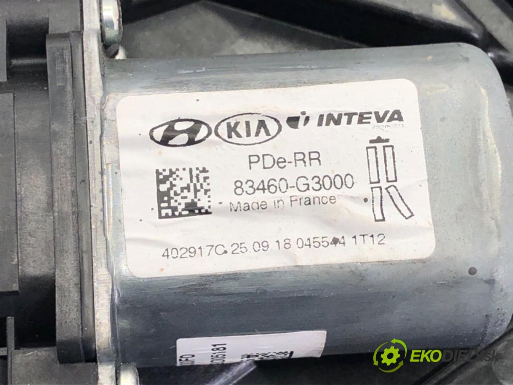 HYUNDAI i30 (PDE, PD, PDEN) 2016 - 2022    1.4 MPI 74 kW [100 KM] benzyna 2016 - 2022  mechanismus okna pravý zadní část 83460-G3000