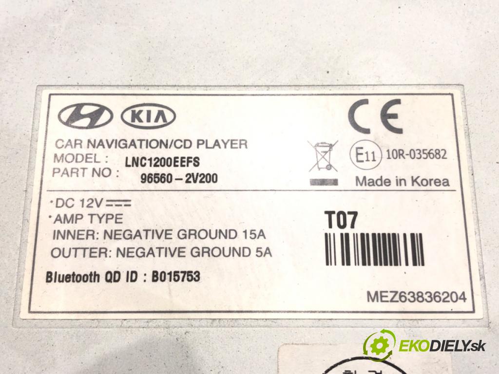 HYUNDAI VELOSTER (FS) 2011 - 2017    1.6 GDI 103 kW [140 KM] benzyna 2011 - 2017  RADIO Navigácia 96560-2V200 (Audio zariadenie)