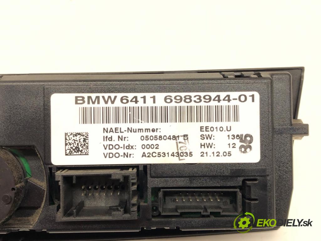 BMW 1 (E87) 2003 - 2013    118 d 90 kW [122 KM] olej napędowy 2004 - 2007  Panel ovládania kúrenia 6983944 (Prepínače, spínače, tlačidlá a ovládače kúrenia)