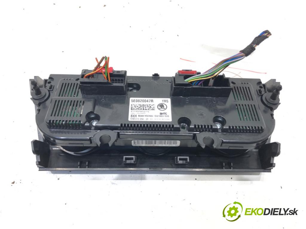 SKODA OCTAVIA III (5E3, NL3, NR3) 2012 - 2022    1.6 TDI 66 kW [90 KM] olej napędowy 2012 - 2022  Panel ovládania kúrenia 5E0820047R (Prepínače, spínače, tlačidlá a ovládače kúrenia)