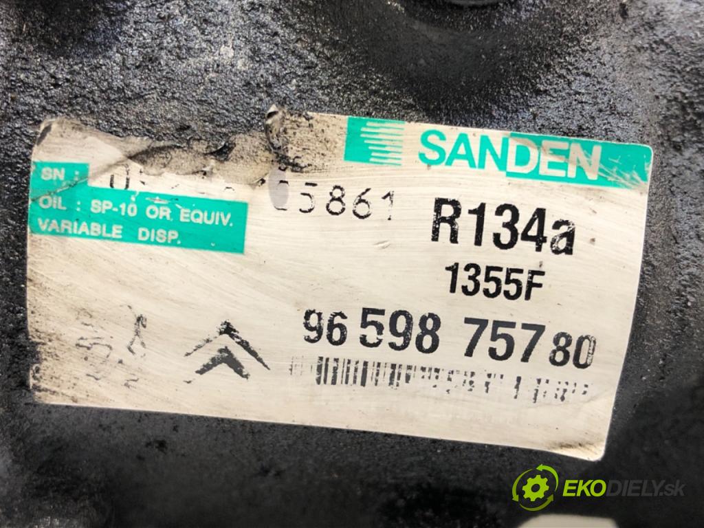 CITROEN C4 coupe (LA_) 2004 - 2013    1.6 HDi 66 kW [90 KM] olej napędowy 2004 - 2011  Kompresor klimatizácie 9659875780 (Kompresor klimatizácie)