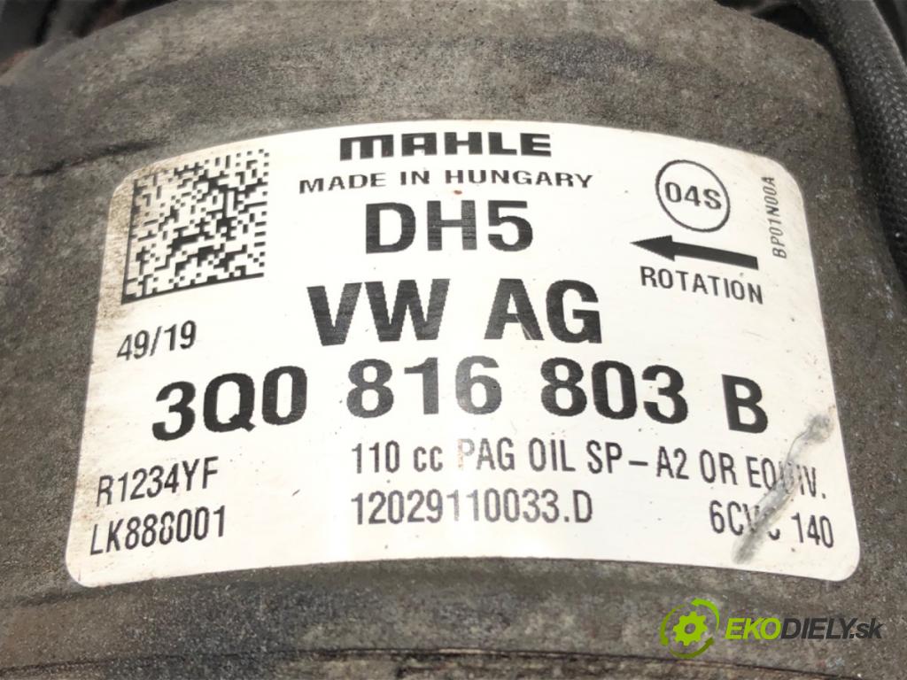 SKODA OCTAVIA III Combi (5E5, 5E6) 2012 - 2022    1.5 TSI 110 kW [150 KM] benzyna 2017 - 2022  Kompresor klimatizácie 3Q0816803B (Kompresor klimatizácie)