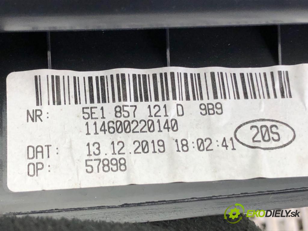 SKODA OCTAVIA III Combi (5E5, 5E6) 2012 - 2022    1.5 TSI 110 kW [150 KM] benzyna 2017 - 2022  Priehradka, kastlík spolujazdca 5E1857121D (Priehradka, kastlík)