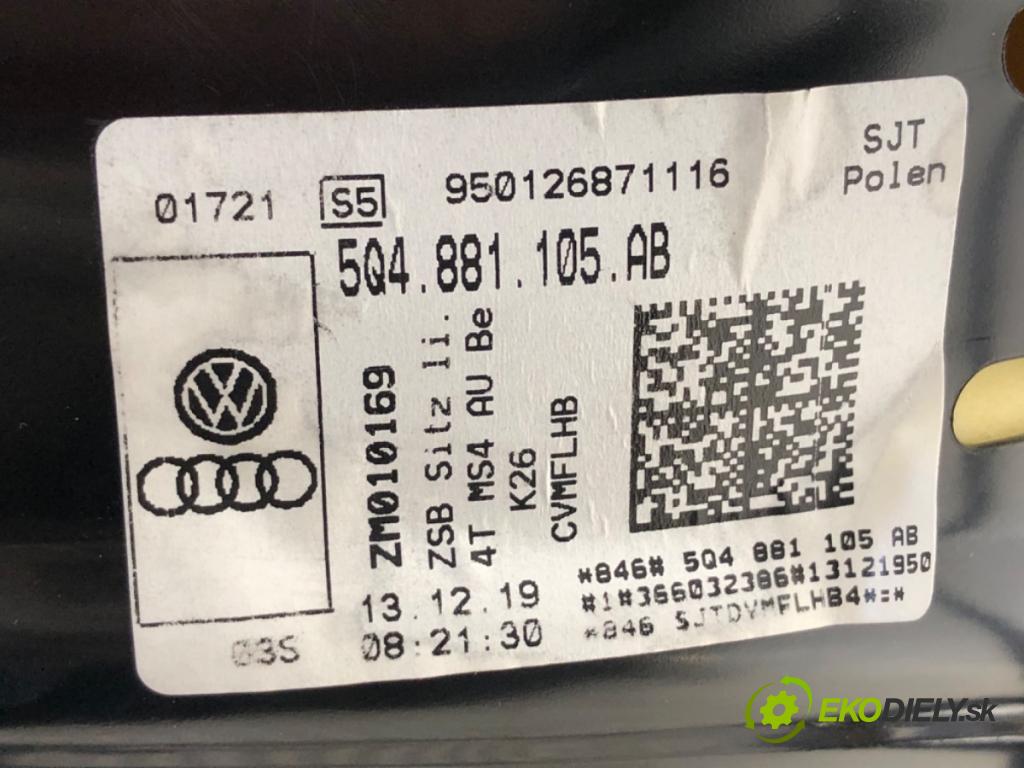 SKODA OCTAVIA III Combi (5E5, 5E6) 2012 - 2022    1.5 TSI 110 kW [150 KM] benzyna 2017 - 2022  Sedadlo ľavy predný