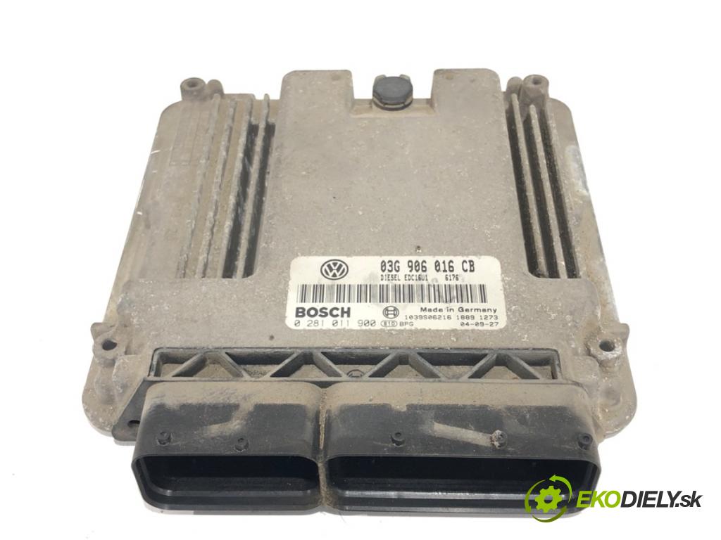 VW GOLF V (1K1) 2003 - 2010    1.9 TDI 77 kW [105 KM] olej napędowy 2003 - 2008  riadiaca jednotka Motor 03G906016CB 0281011900 (Riadiace jednotky)