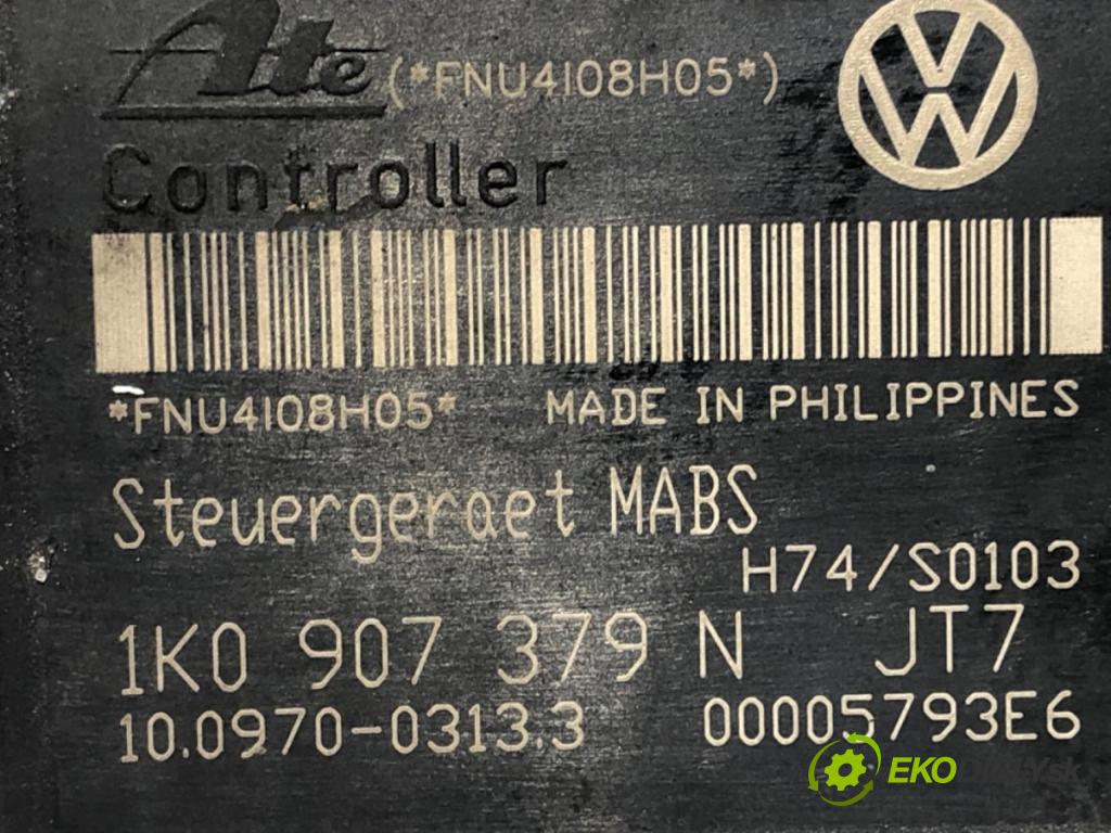 VW GOLF V (1K1) 2003 - 2010    1.9 TDI 77 kW [105 KM] olej napędowy 2003 - 2008  Pumpa ABS 1K0907379N (Pumpy ABS)