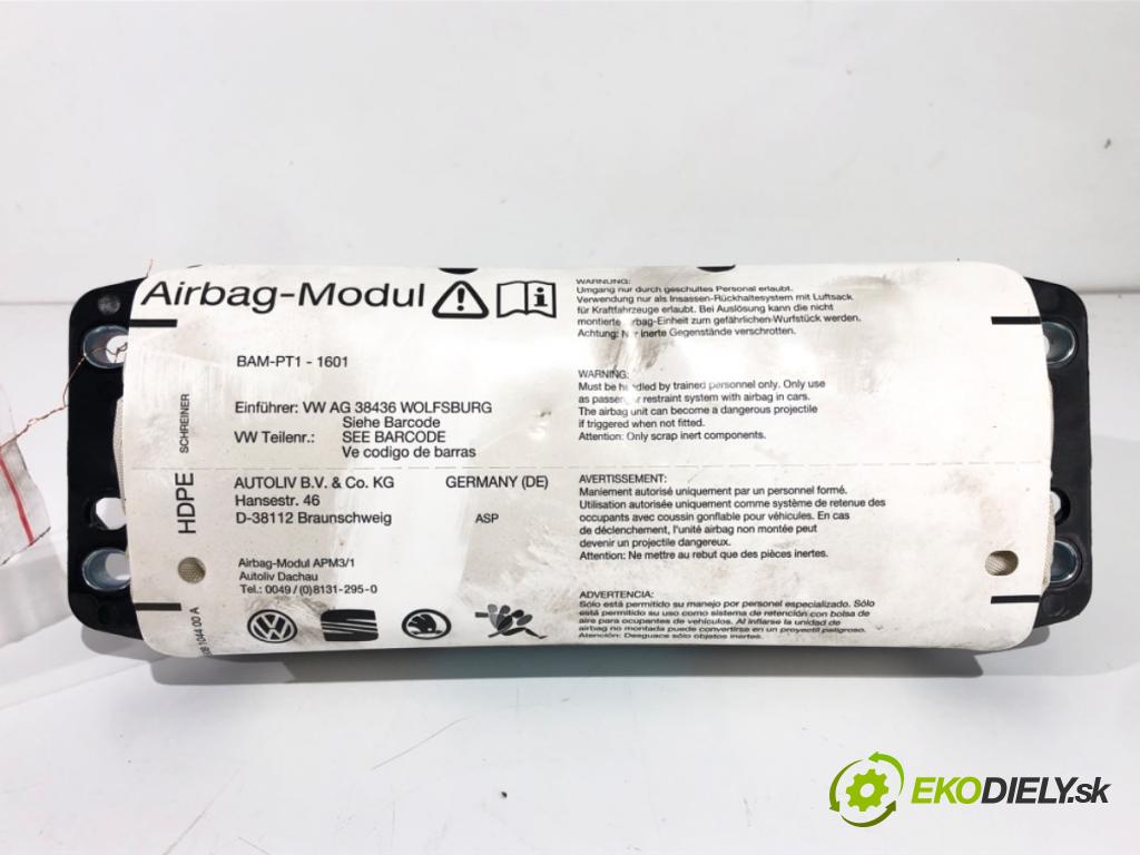 VW GOLF V (1K1) 2003 - 2010    1.9 TDI 77 kW [105 KM] olej napędowy 2003 - 2008  AirBag spolujazdca 1K0880204L (Airbagy)