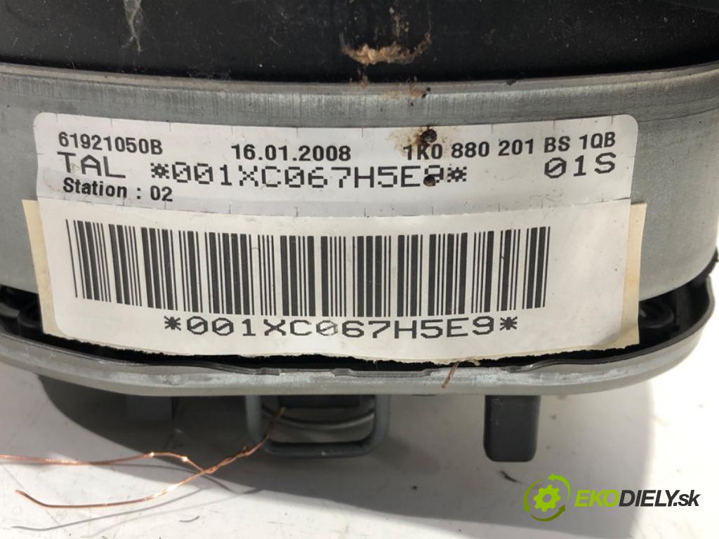 VW GOLF V (1K1) 2003 - 2010    1.9 TDI 77 kW [105 KM] olej napędowy 2003 - 2008  AirBag volantu 1K0880201BS (Airbagy)