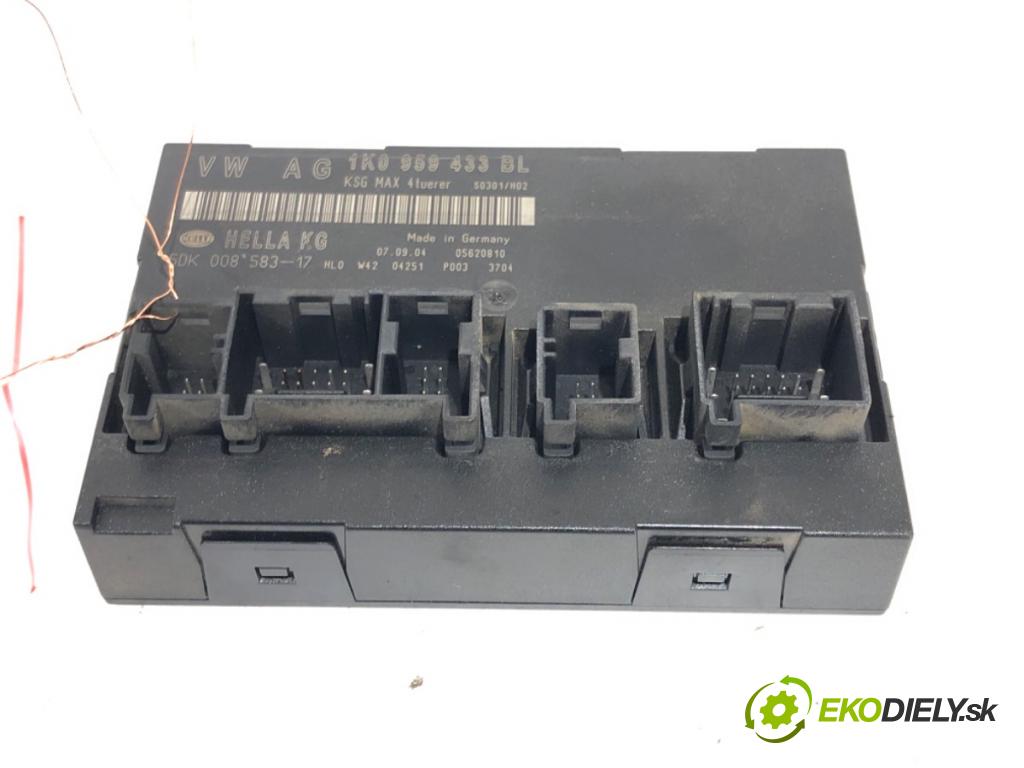 VW GOLF V (1K1) 2003 - 2010    1.9 TDI 77 kW [105 KM] olej napędowy 2003 - 2008  Modul komfortu 1K0959433BL (Moduly komfortu)