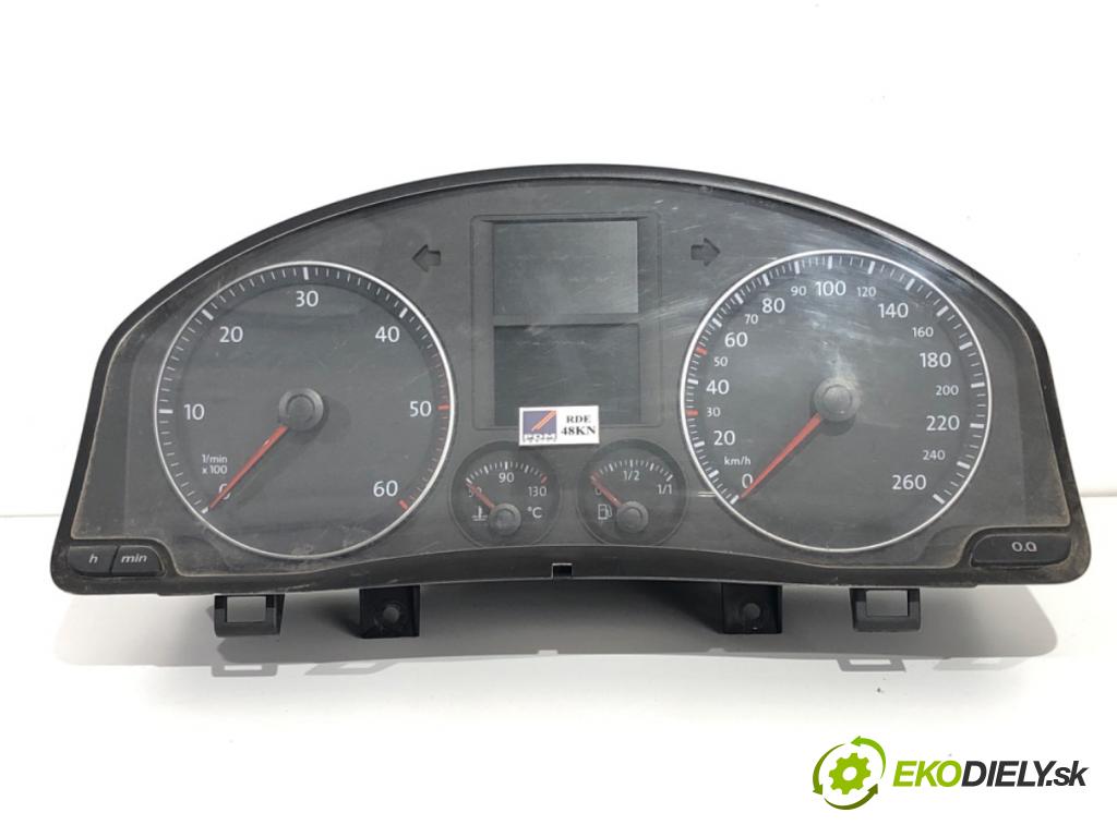 VW GOLF V (1K1) 2003 - 2010    1.9 TDI 77 kW [105 KM] olej napędowy 2003 - 2008  Prístrojovka 1K0920851H (Prístrojové dosky, displeje)