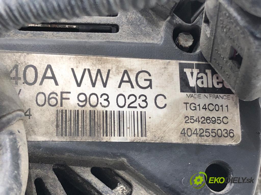 VW GOLF V (1K1) 2003 - 2010    1.9 TDI 77 kW [105 KM] olej napędowy 2003 - 2008  Alternátor 06F903023C (Alternátory)