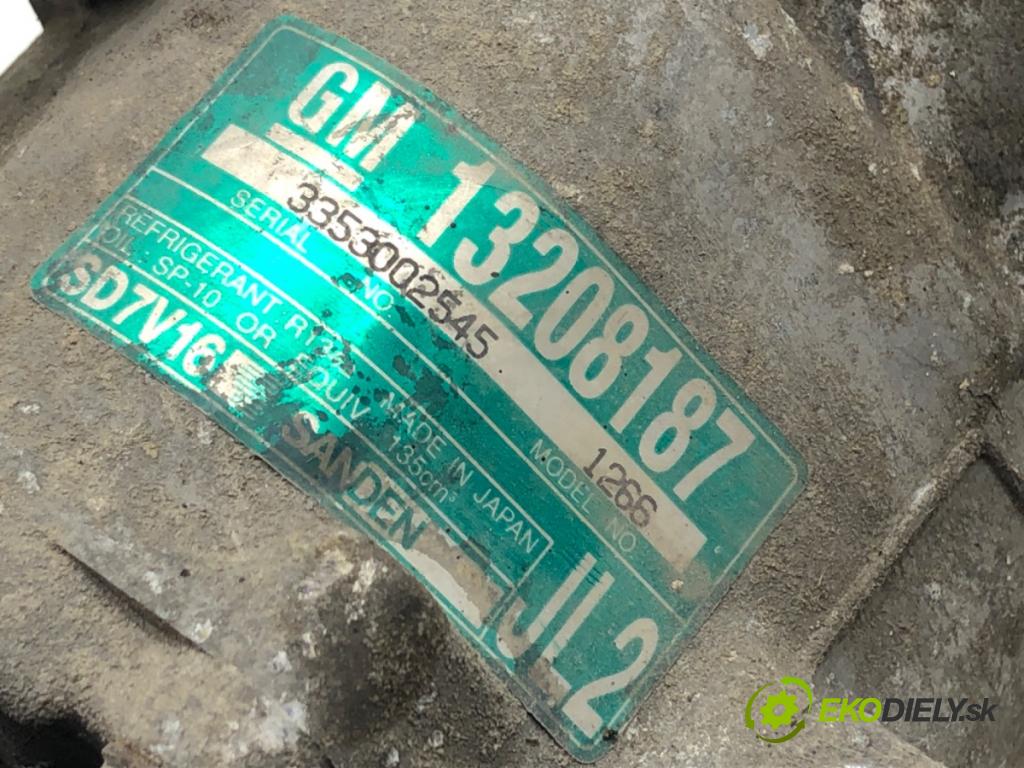 OPEL VECTRA C (Z02) 2002 - 2009    1.8 16V 90 kW [122 KM] benzyna 2002 - 2008  Kompresor klimatizácie 13208187 (Kompresor klimatizácie)