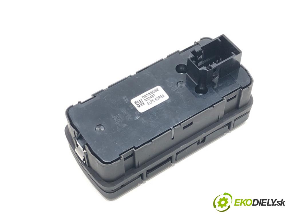 OPEL VECTRA C (Z02) 2002 - 2009    1.8 16V 90 kW [122 KM] benzyna 2002 - 2008  Prepínač okien 09185952 (Prepínač/spínač/tlačidlo a ovládač kúrenia)