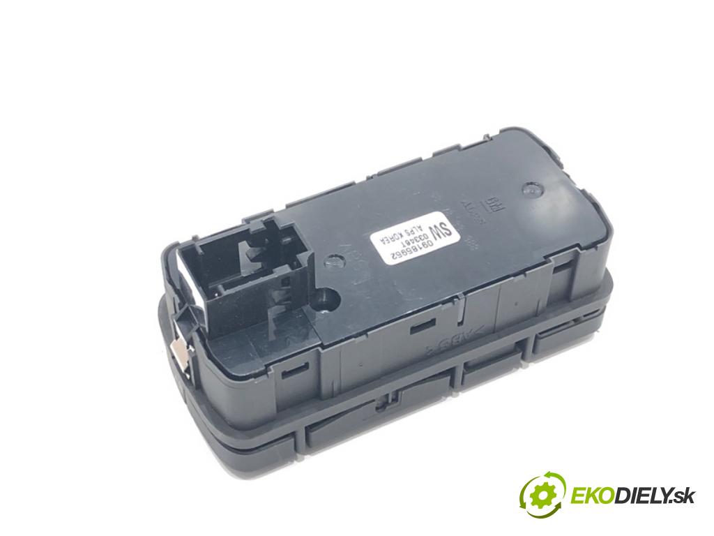 OPEL VECTRA C (Z02) 2002 - 2009    1.8 16V 90 kW [122 KM] benzyna 2002 - 2008  Prepínač okien 09185952 (Prepínač/spínač/tlačidlo a ovládač kúrenia)