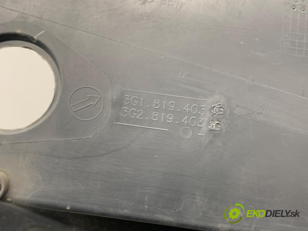 VW PASSAT B8 (3G2, CB2) 2014 - 2022    1.8 TSI 132 kW [180 KM] benzyna 2015 - 2022  Torpédo, plast pod čelné okno 3G1819403C 3G1819404C (Torpédo)