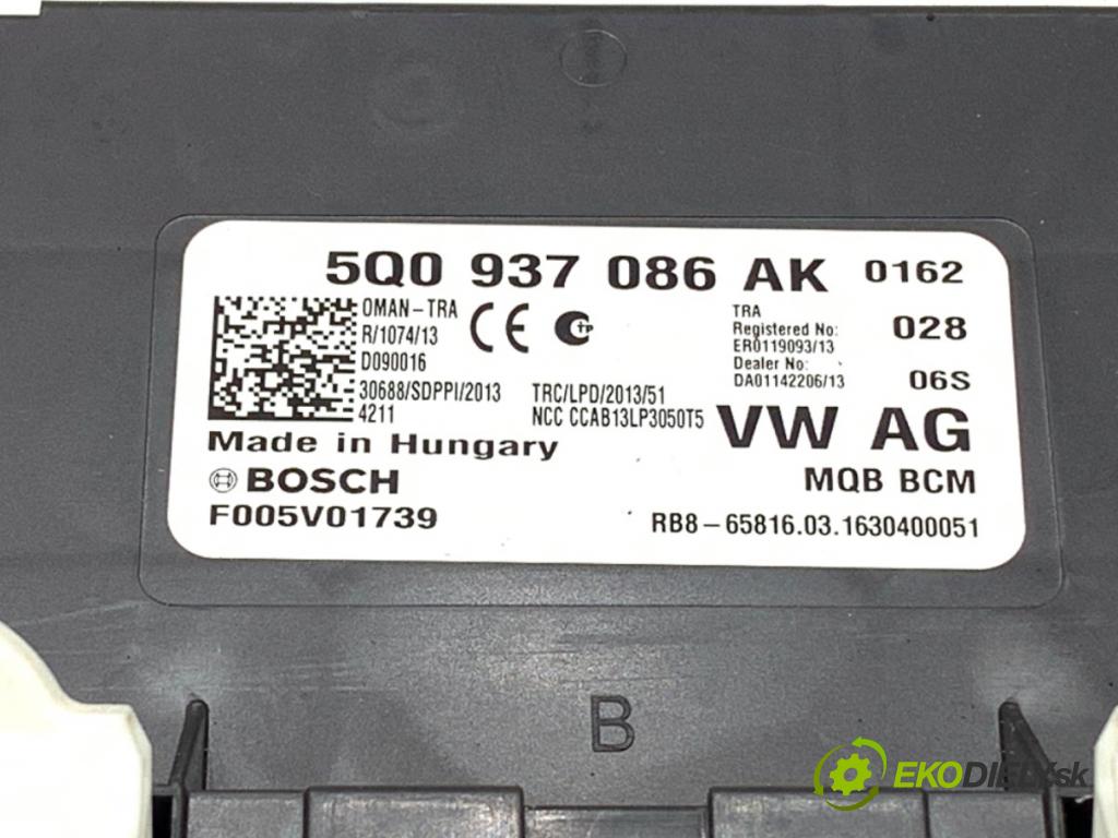 VW PASSAT B8 (3G2, CB2) 2014 - 2022    1.8 TSI 132 kW [180 KM] benzyna 2015 - 2022  Modul komfortu 5Q0937086AK (Modul komfortu)