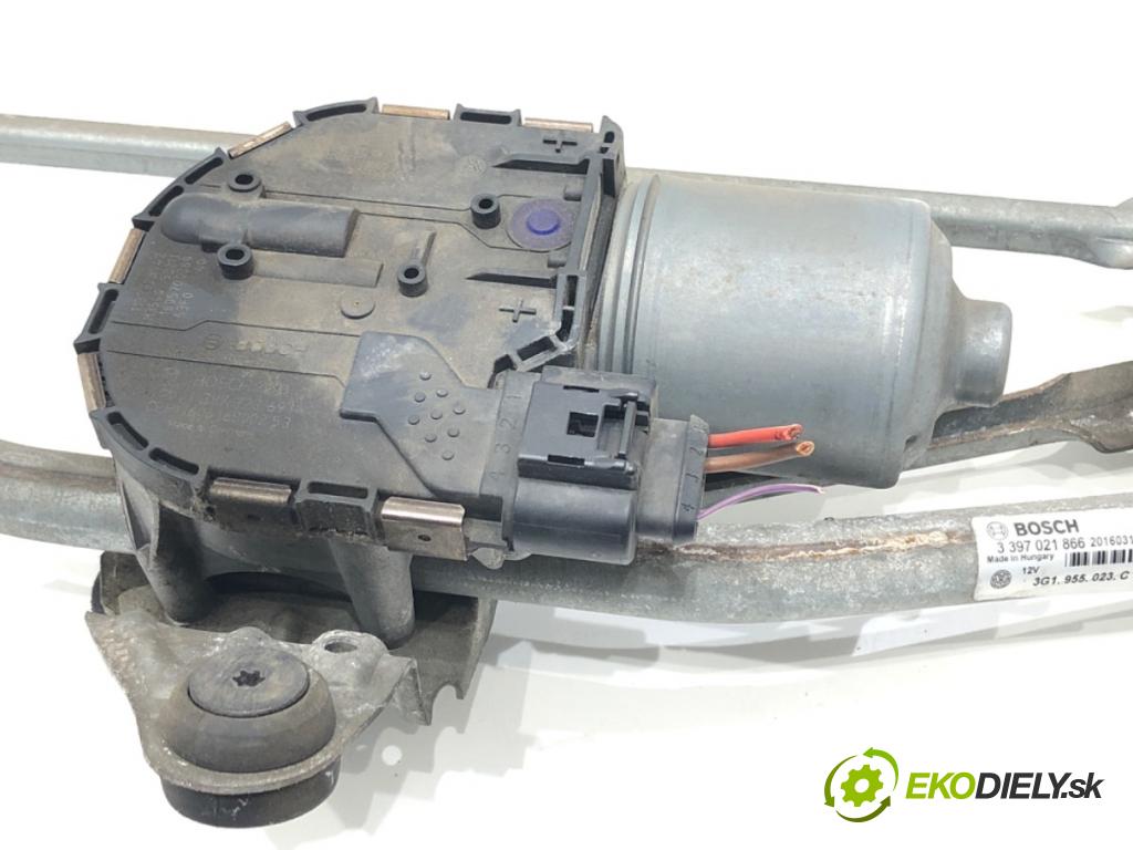 VW PASSAT B8 (3G2, CB2) 2014 - 2022    1.8 TSI 132 kW [180 KM] benzyna 2015 - 2022  Mechanizmus stieračov predný 3G1955119A (Motorček stieračov predné)