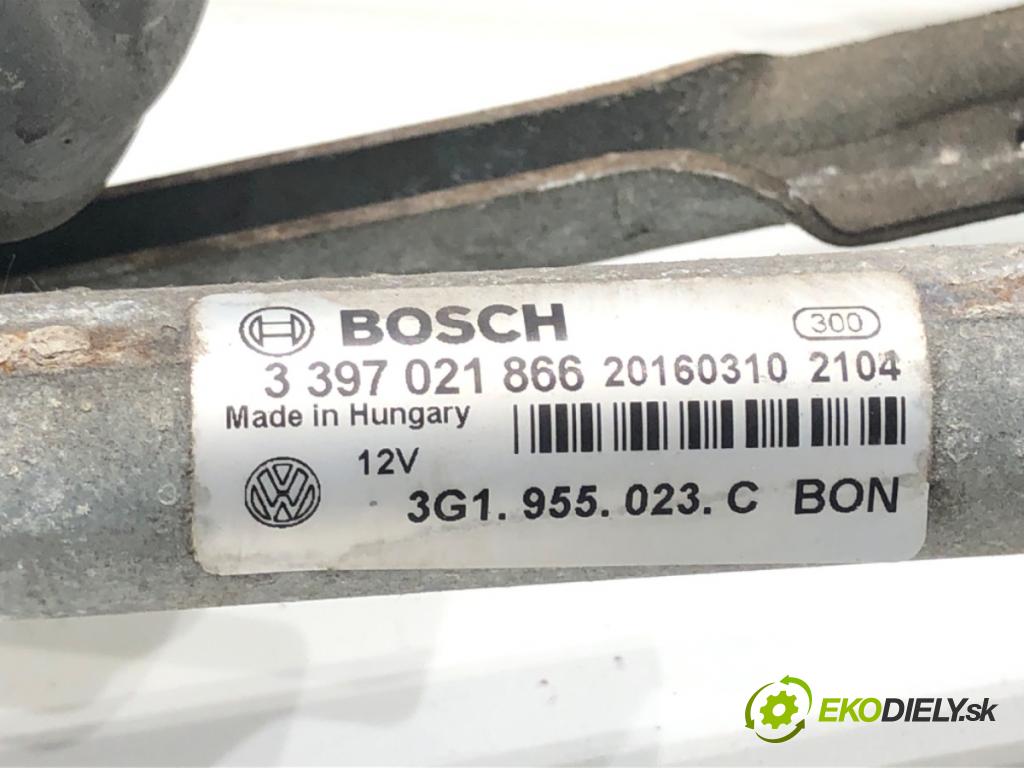 VW PASSAT B8 (3G2, CB2) 2014 - 2022    1.8 TSI 132 kW [180 KM] benzyna 2015 - 2022  Mechanizmus stieračov predný 3G1955119A (Motorček stieračov predné)