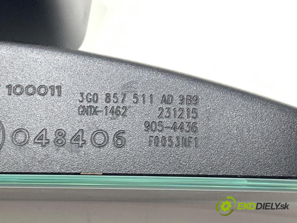 VW PASSAT B8 (3G2, CB2) 2014 - 2022    1.8 TSI 132 kW [180 KM] benzyna 2015 - 2022  zpětné zrcátko vnitřní 3G0857511AD (Světla vnitřní)