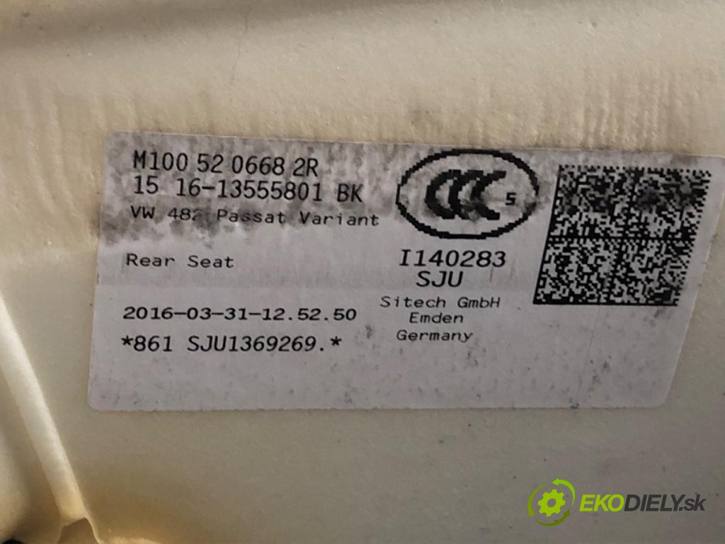 VW PASSAT B8 (3G2, CB2) 2014 - 2022    1.8 TSI 132 kW [180 KM] benzyna 2015 - 2022  Sedadlo druhý rad