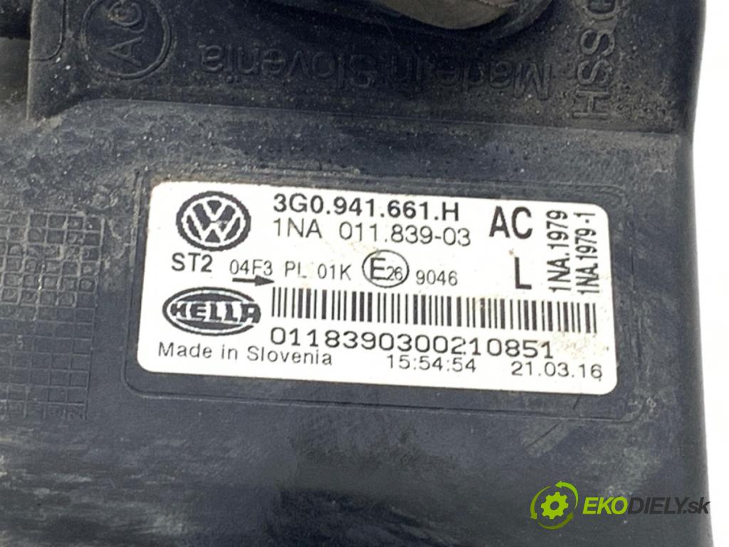 VW PASSAT B8 (3G2, CB2) 2014 - 2022    1.8 TSI 132 kW [180 KM] benzyna 2015 - 2022  hmlové svetlo, hmlovka levý přední část 3G0941661H