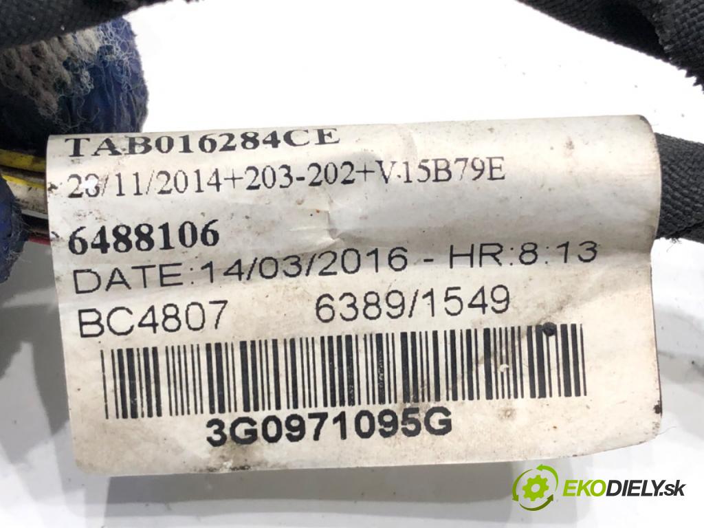 VW PASSAT B8 (3G2, CB2) 2014 - 2022    1.8 TSI 132 kW [180 KM] benzyna 2015 - 2022  káblovačka nárazníka přední část 3G0971095G