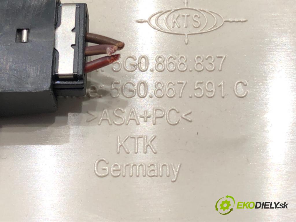 VW PASSAT B8 (3G2, CB2) 2014 - 2022    1.8 TSI 132 kW [180 KM] benzyna 2015 - 2022  Priehradka, kastlík na skla 5G0868837