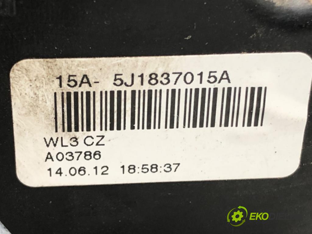 SKODA ROOMSTER (5J7) 2006 - 2015    1.6 TDI 77 kW [105 KM] olej napędowy 2010 - 2015  zámok dveře levý přední část 5J1837015A