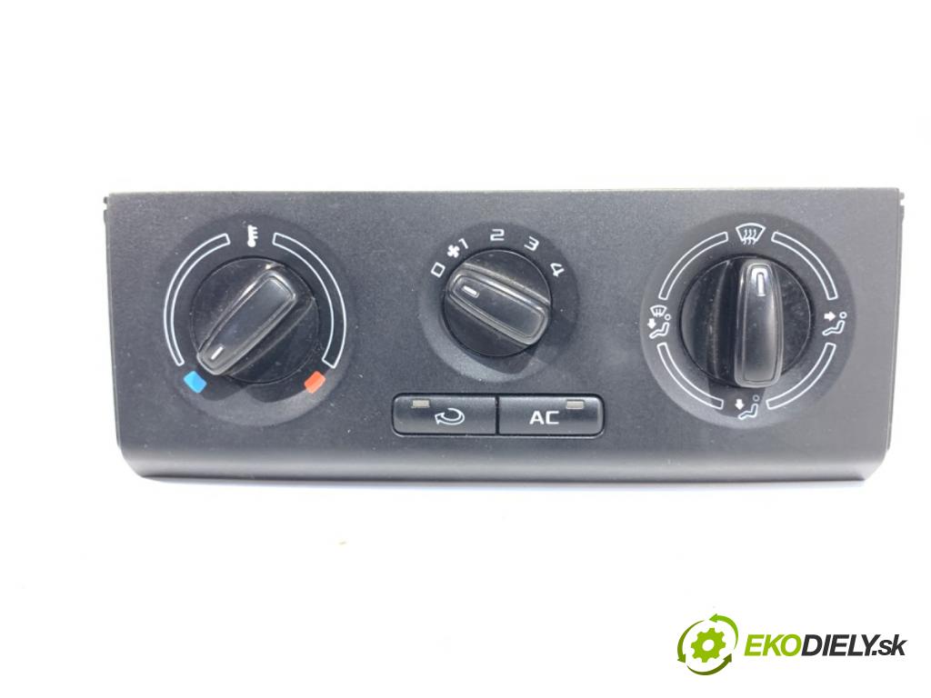 SKODA ROOMSTER (5J7) 2006 - 2015    1.6 TDI 77 kW [105 KM] olej napędowy 2010 - 2015  Panel ovládania kúrenia 5J0820045D (Prepínače, spínače, tlačidlá a ovládače kúrenia)